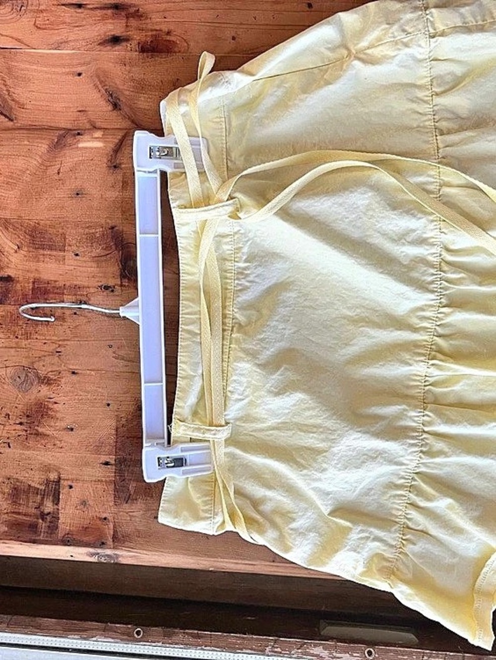 SO Yellow Mini Skirt with ties Size 9 Like New